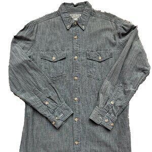 Men's DULUTH TRADING CO. Free‎ Swingin' Chambray Gray Shirt Size - M